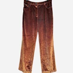 Vintage St. John Brow Velvet Corduroy Straight Leg Pants